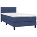 Pat box spring cu saltea, albastru, 80x200 cm, textil - WALTI WALTI