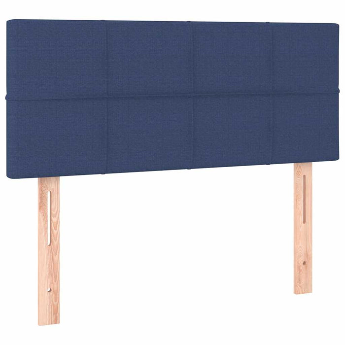 Pat box spring cu saltea, albastru, 80x200 cm, textil - WALTI WALTI