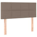 Pat box spring cu saltea, gri taupe, 90x190 cm, textil - WALTI WALTI