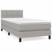 Pat box spring cu saltea, gri deschis, 90x200 cm, textil - WALTI WALTI