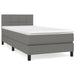 Pat box spring cu saltea, gri închis, 90x200 cm, textil - WALTI WALTI