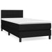 Pat box spring cu saltea, negru, 90x200 cm, textil - WALTI WALTI