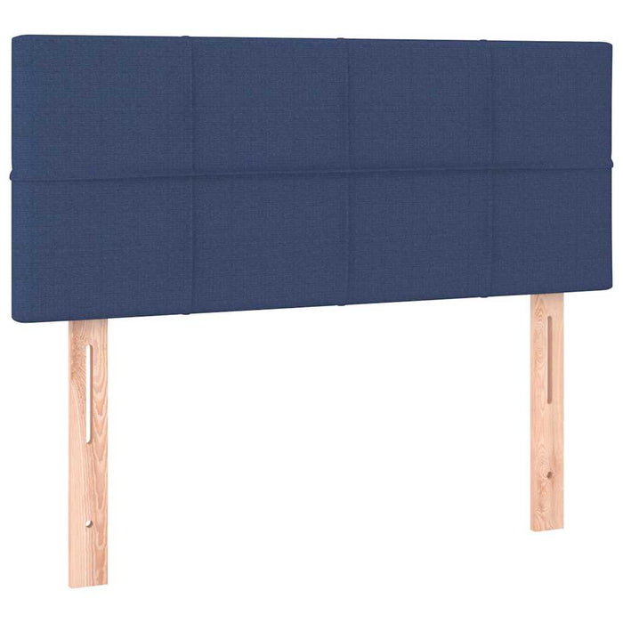 Pat box spring cu saltea, albastru, 90x200 cm, textil - WALTI WALTI