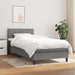 Pat box spring cu saltea, gri închis, 100x200 cm, textil - WALTI WALTI