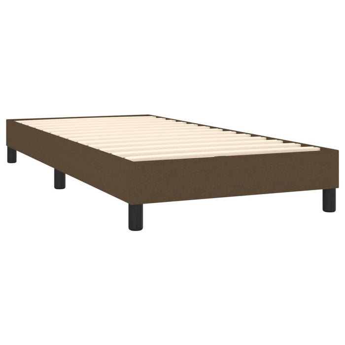 Pat box spring cu saltea, maro închis, 100x200 cm, textil - WALTI WALTI