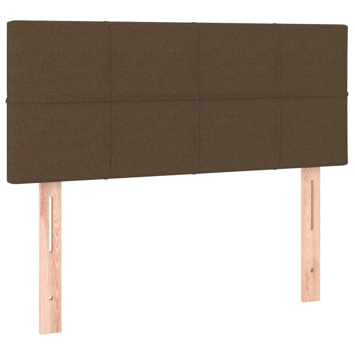 Pat box spring cu saltea, maro închis, 100x200 cm, textil - WALTI WALTI