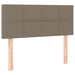 Pat box spring cu saltea, gri taupe, 100x200 cm, textil - WALTI WALTI