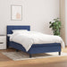 Pat box spring cu saltea, albastru, 100x200 cm, textil - WALTI WALTI