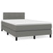 Pat box spring cu saltea, gri închis, 120x200 cm, textil - WALTI WALTI