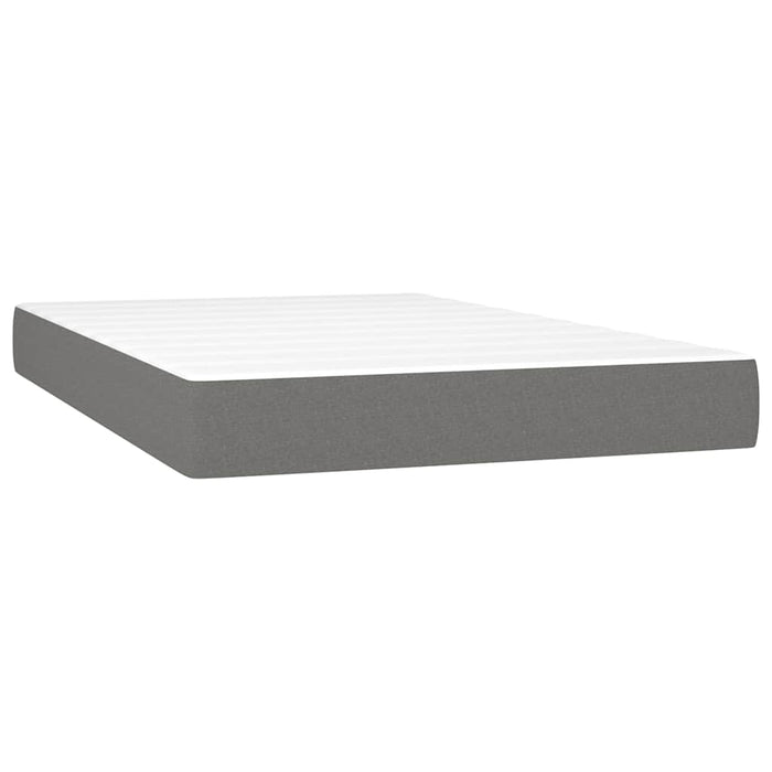 Pat box spring cu saltea, gri închis, 120x200 cm, textil - WALTI WALTI