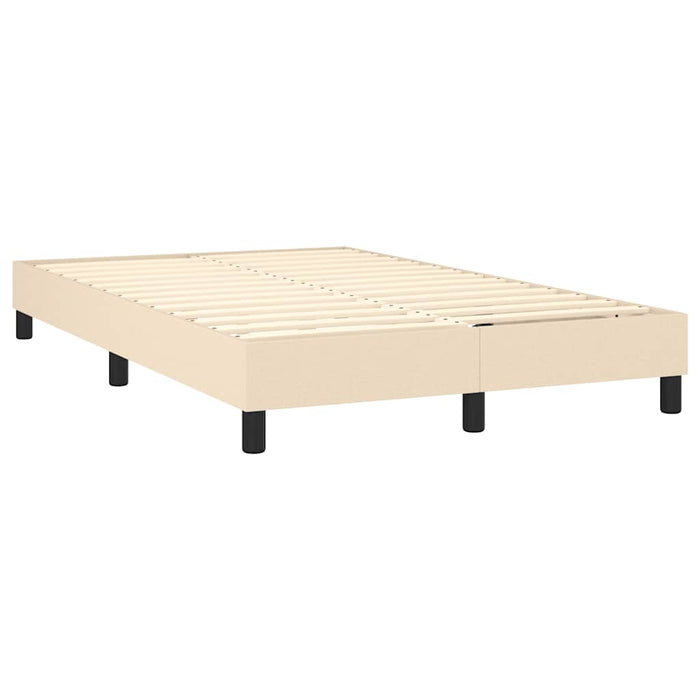 Pat box spring cu saltea, crem, 120x200 cm, textil - WALTI WALTI