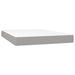 Pat box spring cu saltea, gri deschis, 140x190 cm, textil - WALTI WALTI