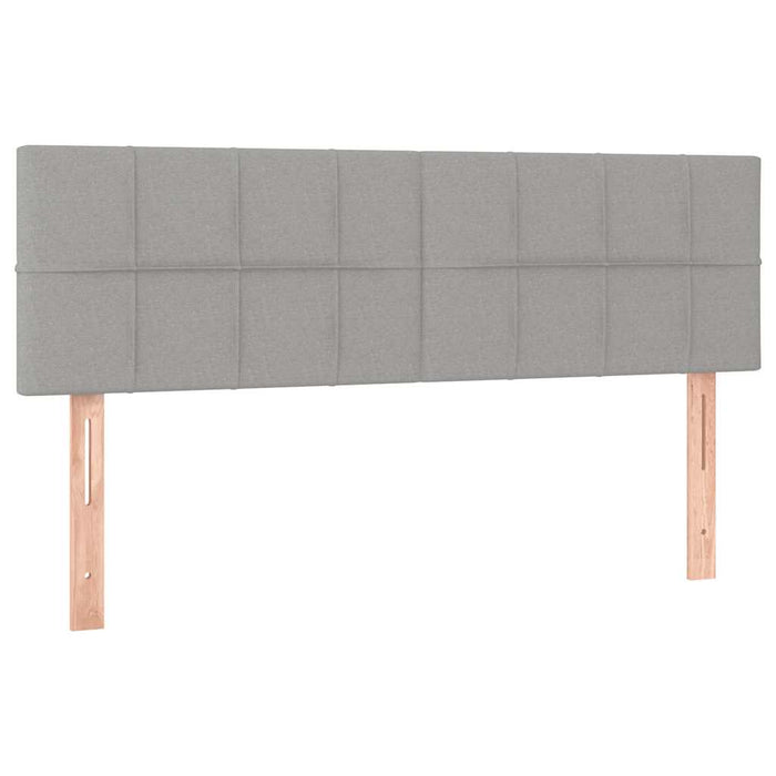 Pat box spring cu saltea, gri deschis, 140x190 cm, textil - WALTI WALTI
