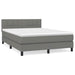 Pat box spring cu saltea, gri închis, 140x190 cm, textil - WALTI WALTI