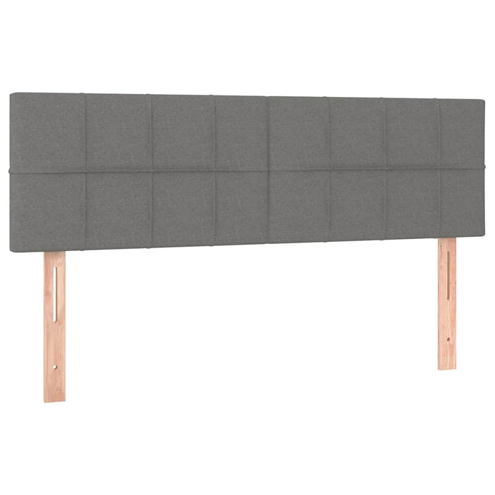 Pat box spring cu saltea, gri închis, 140x190 cm, textil - WALTI WALTI
