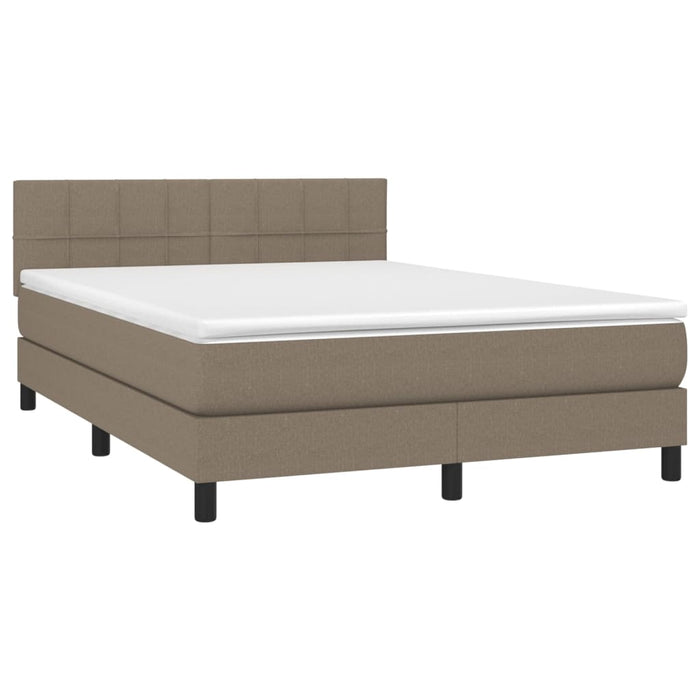 Pat continental cu saltea gri taupe 140x200 cm material textil WALTI