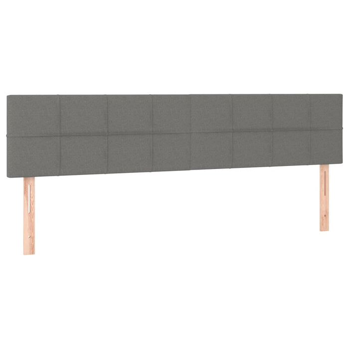 Pat continental cu saltea, gri închis, 160x200 cm, țesătură WALTI