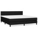 Pat box spring cu saltea, negru, 160x200 cm, textil - WALTI WALTI