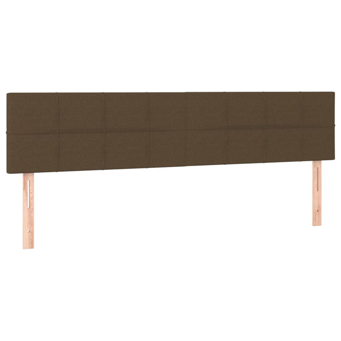 Pat box spring cu saltea, maro închis, 160x200 cm, textil WALTI
