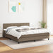 Pat box spring cu saltea, gri taupe, 160x200 cm material textil - WALTI WALTI