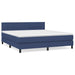 Pat box spring cu saltea, albastru, 180x200 cm, material textil - WALTI WALTI