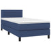 Pat box spring cu saltea, albastru, 80x200 cm, textil - WALTI WALTI