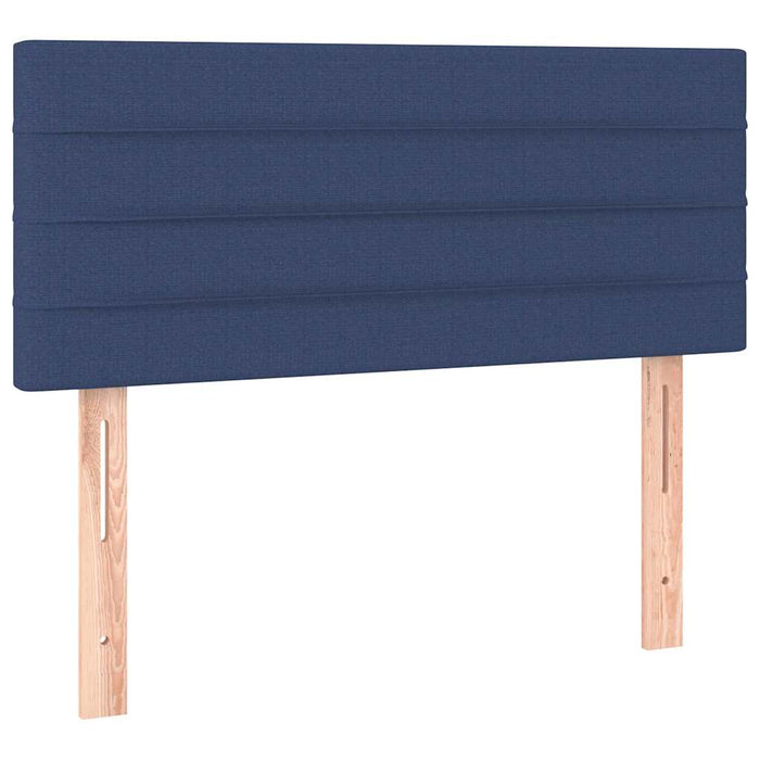 Pat box spring cu saltea, albastru, 80x200 cm, textil - WALTI WALTI
