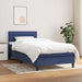 Pat box spring cu saltea, albastru, 80x200 cm, textil - WALTI WALTI