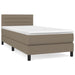 Pat box spring cu saltea, gri taupe, 90x190 cm, textil - WALTI WALTI