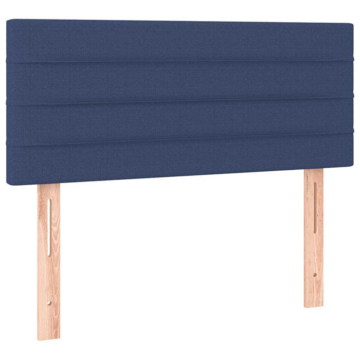 Pat box spring cu saltea, albastru, 90x200 cm, textil - WALTI WALTI