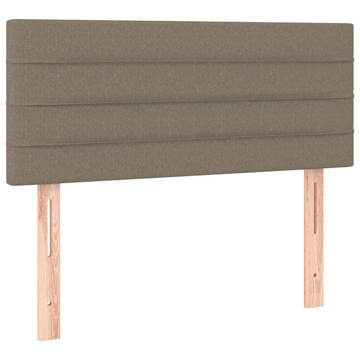 Pat box spring cu saltea, gri taupe, 100x200 cm, textil - WALTI WALTI
