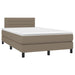 Pat box spring cu saltea, gri taupe, 120x200 cm, textil - WALTI WALTI