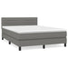 Pat box spring cu saltea, gri închis, 140x190 cm, textil - WALTI WALTI