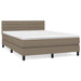 Pat continental cu saltea gri taupe 140x200 cm material textil - WALTI WALTI