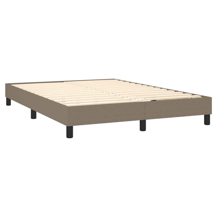 Pat continental cu saltea gri taupe 140x200 cm material textil - WALTI WALTI