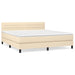 Pat box spring cu saltea, crem, 160x200 cm, material textil - WALTI WALTI