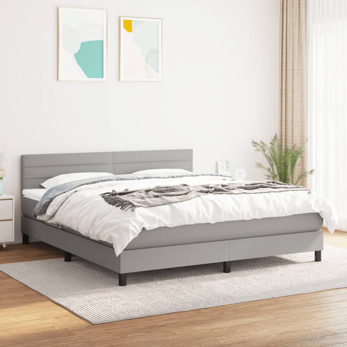 Pat continental, gri deschis, 180x200 cm, material textil - WALTI WALTI