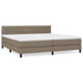 Pat box spring cu saltea, gri taupe, 200x200 cm, textil - WALTI WALTI