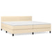 Pat box spring cu saltea, crem, 200x200 cm, textil - WALTI WALTI
