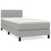 Pat box spring cu saltea, gri deschis, 80x200 cm, textil - WALTI WALTI