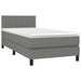 Pat box spring cu saltea, gri închis, 80x200 cm, textil - WALTI WALTI