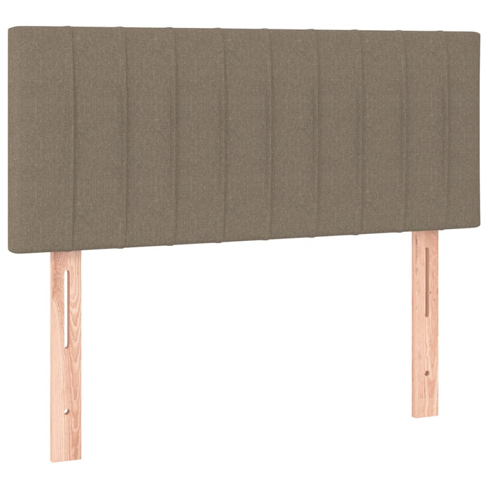 Pat box spring cu saltea, gri taupe, 80x200 cm, textil - WALTI WALTI