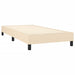 Pat box spring cu saltea, crem, 90x190 cm, textil - WALTI WALTI