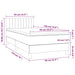 Pat box spring cu saltea, crem, 90x190 cm, textil - WALTI WALTI