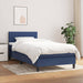 Pat box spring cu saltea, albastru, 90x190 cm, textil - WALTI WALTI