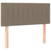 Pat box spring cu saltea, gri taupe, 90x200 cm, textil - WALTI WALTI