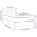 Pat box spring cu saltea, crem, 90x200 cm, textil - WALTI WALTI