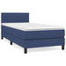 Pat box spring cu saltea, albastru, 90x200 cm, textil - WALTI WALTI