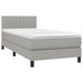 Pat box spring cu saltea, gri deschis, 100x200 cm, textil - WALTI WALTI