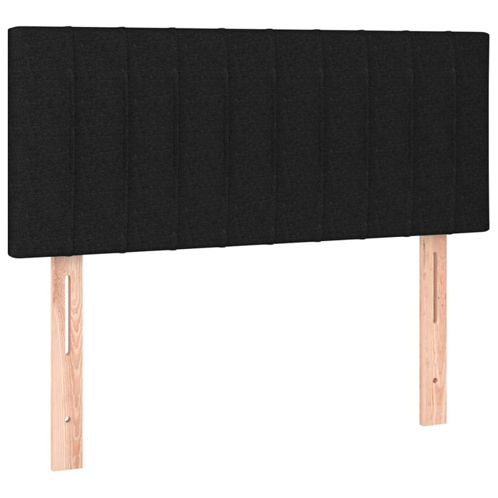 Pat box spring cu saltea, negru, 100x200 cm, textil - WALTI WALTI
